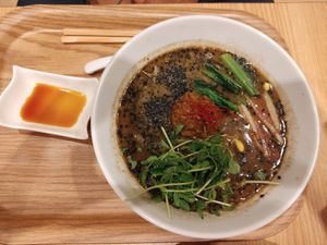 Black sesame tantan at T's Tantan - Tokyo JR Station in Tokyo