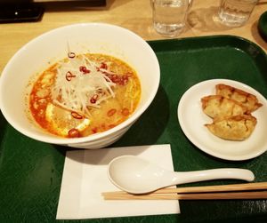 spicy ramen at T's Tantan - Tokyo JR Station in Tokyo