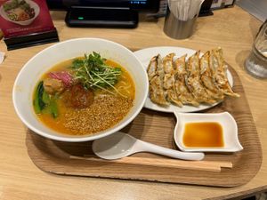 A meal set  at T's Tantan - Tokyo JR Station in Tokyo