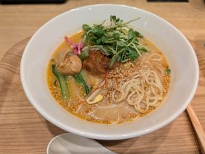 Golden Sesame Ramen at T's Tantan - Tokyo JR Station in Tokyo