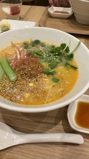 Soy milk ramen  at T's Tantan - Tokyo JR Station in Tokyo