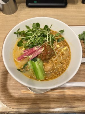 Golden sesame tantanmen  at T's Tantan - Tokyo JR Station in Tokyo