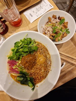Sesame ramen at T's Tantan - Tokyo JR Station in Tokyo