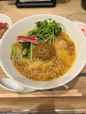 Sesame ramen  at T's Tantan - Tokyo JR Station in Tokyo