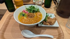 Sesame TanTan and Char Sui extra at T's Tantan - Tokyo JR Station in Tokyo