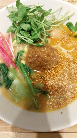 Vegan ramen at T's Tantan - Tokyo JR Station in Tokyo