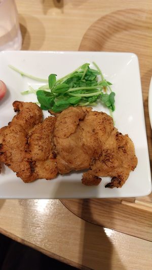 Vegan soy meat at T's Tantan - Tokyo JR Station in Tokyo