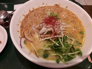 white sesame ramen at T's Tantan - Tokyo JR Station in Tokyo
