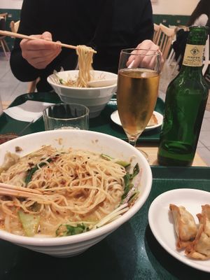 Best vegan ramen ever  at T's Tantan - Tokyo JR Station in Tokyo