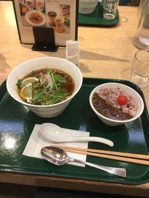 Ramen and curry at T's Tantan - Tokyo JR Station in Tokyo