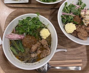 Black sesame ramen (~¥1.800)  at T's Tantan - Tokyo JR Station in Tokyo