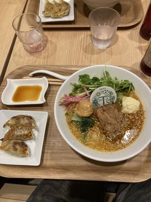 Special ramen and gyoza  at T's Tantan - Tokyo JR Station in Tokyo
