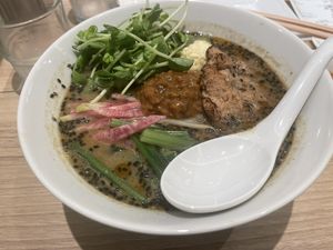 Black sesame special ramen - 1700 Y  at T's Tantan - Tokyo JR Station in Tokyo