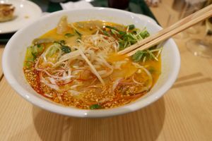 Veggie Tonkotsu Ramen. at T's Tantan - Tokyo JR Station in Tokyo