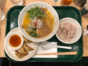 Gold Sesame Tantan at T's Tantan - Tokyo JR Station in Tokyo