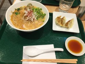 Golden sesame ramen at T's Tantan - Tokyo JR Station in Tokyo