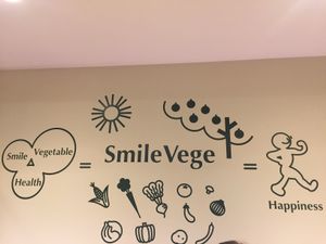 Veggie decor inside the restaurant at T's Tantan - Tokyo JR Station in Tokyo