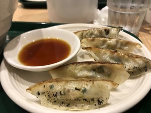 Vegan Gyoza at T's Tantan - Tokyo JR Station in Tokyo