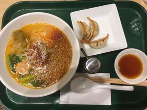 golden sesame ramen at T's Tantan - Tokyo JR Station in Tokyo