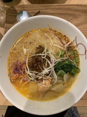Golden sesame ramen  at T's Tantan - Tokyo JR Station in Tokyo