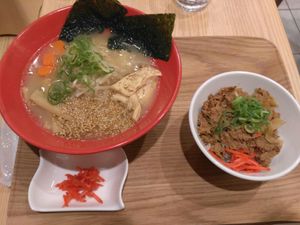 Ramen + soy meat at T's Tantan - Tokyo JR Station in Tokyo