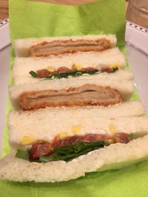 Soy-katsu sandwiches - 550¥ at T's Tantan - Tokyo JR Station in Tokyo
