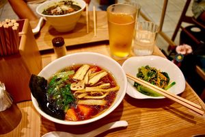 Soy sauce ramen at T's Tantan - Tokyo JR Station in Tokyo