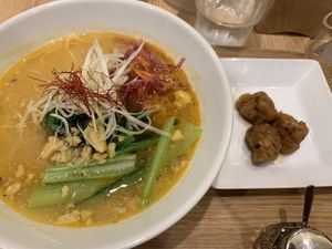 White sesame noodle amazing  at T's Tantan - Tokyo JR Station in Tokyo