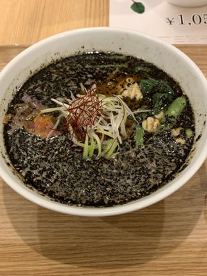 black sesame tantan at T's Tantan - Tokyo JR Station in Tokyo