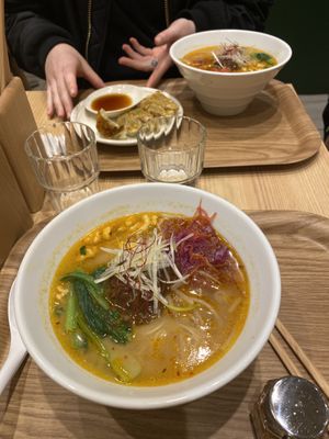 White sesame ramen at T's Tantan - Tokyo JR Station in Tokyo