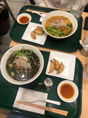 ramen and dumplings at T's Tantan - Tokyo JR Station in Tokyo