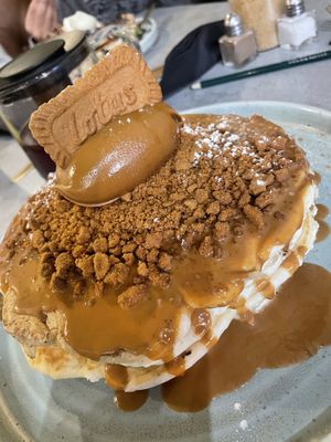 Lotus pancakes   at Mayhap in Manchester