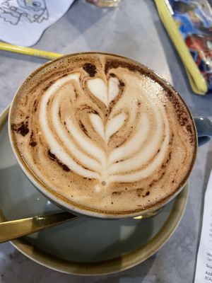 Mocha with oat milk   at Mayhap in Manchester