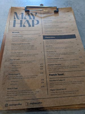Limited vegan options at Mayhap in Manchester
