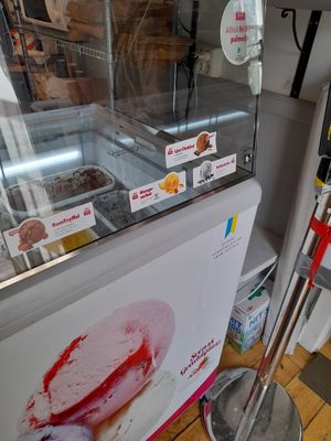 Vegan mango sorbet at Sigridslunds Café & Handelsbod in Sparreholm