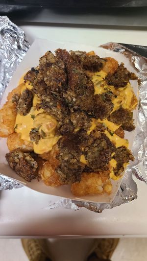 Can never go wrong with totchos! at Arlo's Food Truck - Cheerup Charlie's in Austin