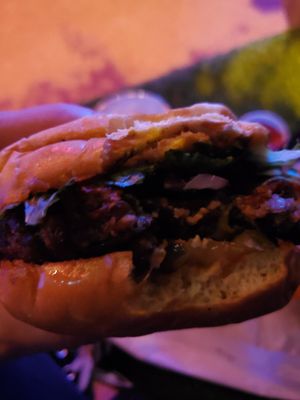 Bacon chz Burger at Arlo's Food Truck - Cheerup Charlie's in Austin