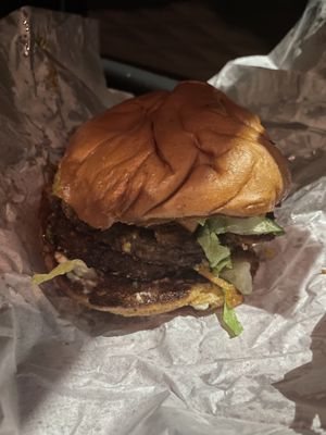 Double bacon cheese burger   at Arlo's Food Truck - Cheerup Charlie's in Austin
