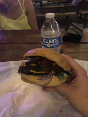 Bacon cheese burger  at Arlo's Food Truck - Cheerup Charlie's in Austin
