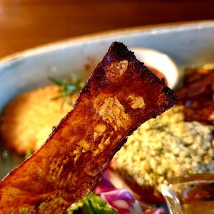 this rice paper bacon is great at Lazy Farmers in Seoul