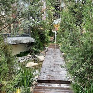 Walking to restaurant  at Lazy Farmers in Seoul