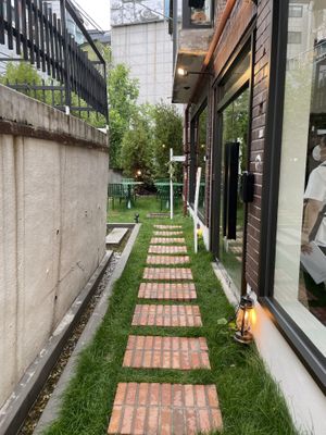 Small garden and sitting area  at Lazy Farmers in Seoul