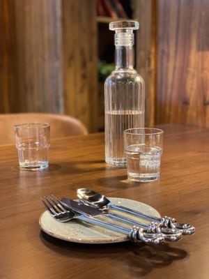 Cutlery is a bit heavy😄  at Lazy Farmers in Seoul