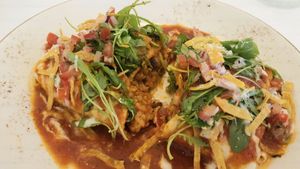 Tofu Enchilada - filled with rice inside at Lazy Farmers in Seoul