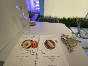 Two of the dishes I got   at Lazy Farmers in Seoul