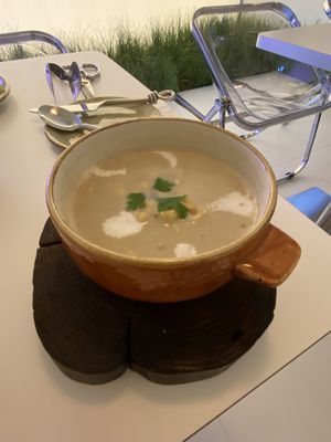 Delicious chestnut soup!  at Lazy Farmers in Seoul
