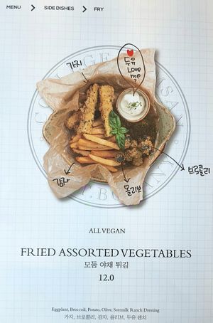 menu at Lazy Farmers in Seoul