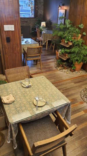 interior of location - seating (3nd floor) at Lazy Farmers in Seoul