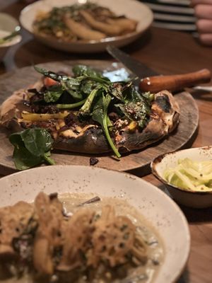 Meatball pizza  at Lazy Farmers in Seoul