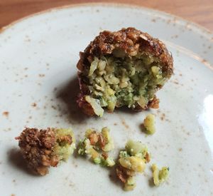 Falafel - inside close-up at Lazy Farmers in Seoul